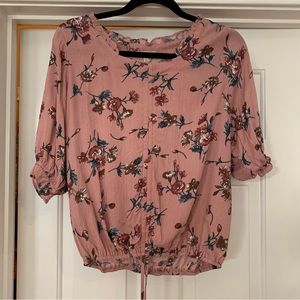 Pink floral blouse by Easel brand, size small